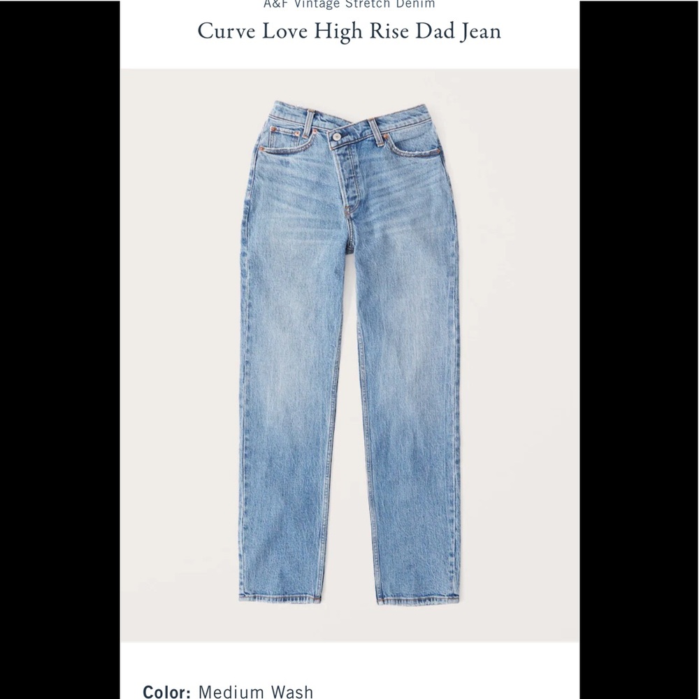 Abercrombie curve love high rise dad jeans